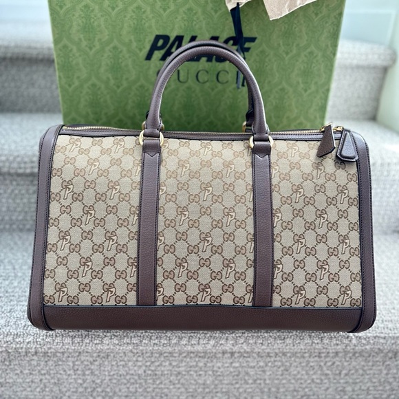 GUCCI X PALACE Triferg Canvas GG-P Duffle Bag - Picture 3 of 17